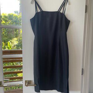 Barry Bricken Collection‎ Black Double Strap Dress, Size 14